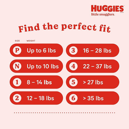 Huggies Newborn Diapers, Little Snugglers Baby Diapers, Size Newborn (up to 10 lbs), 128 Count