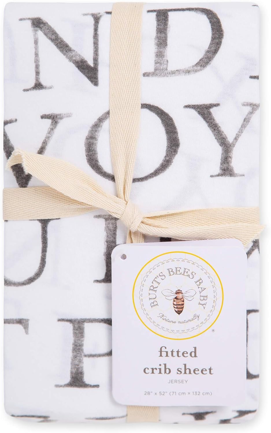 Burt's Bees Baby - Fitted Crib Sheet, Boys & Unisex 100% Organic Cotton Crib Sheet for Standard Crib and Toddler Mattresses (Hello Moon!) 28x52 Inch (Pack of 1)