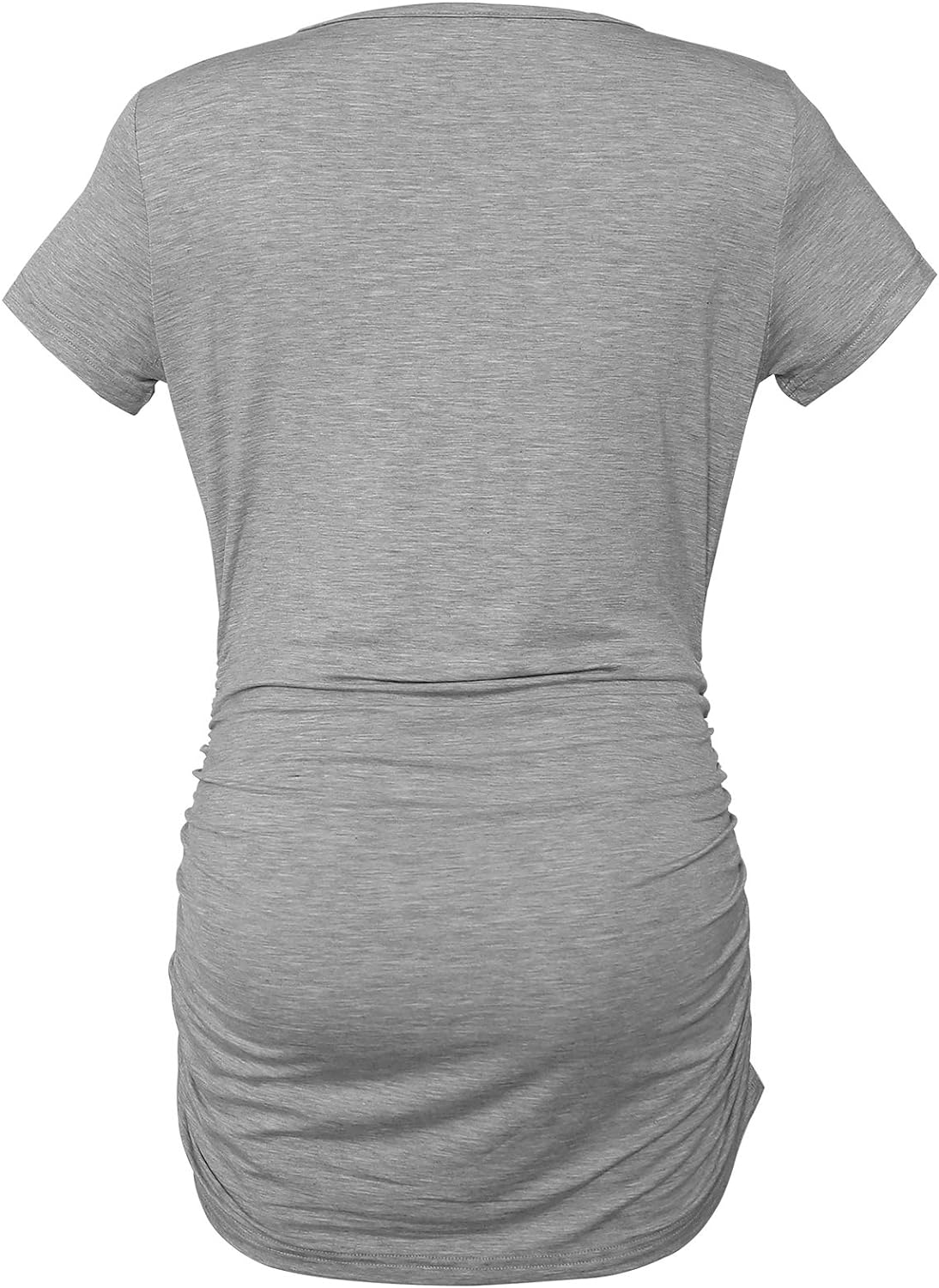 Smallshow Women's Maternity Tops Side Ruched Tunic T-Shirt Pregnancy Clothes