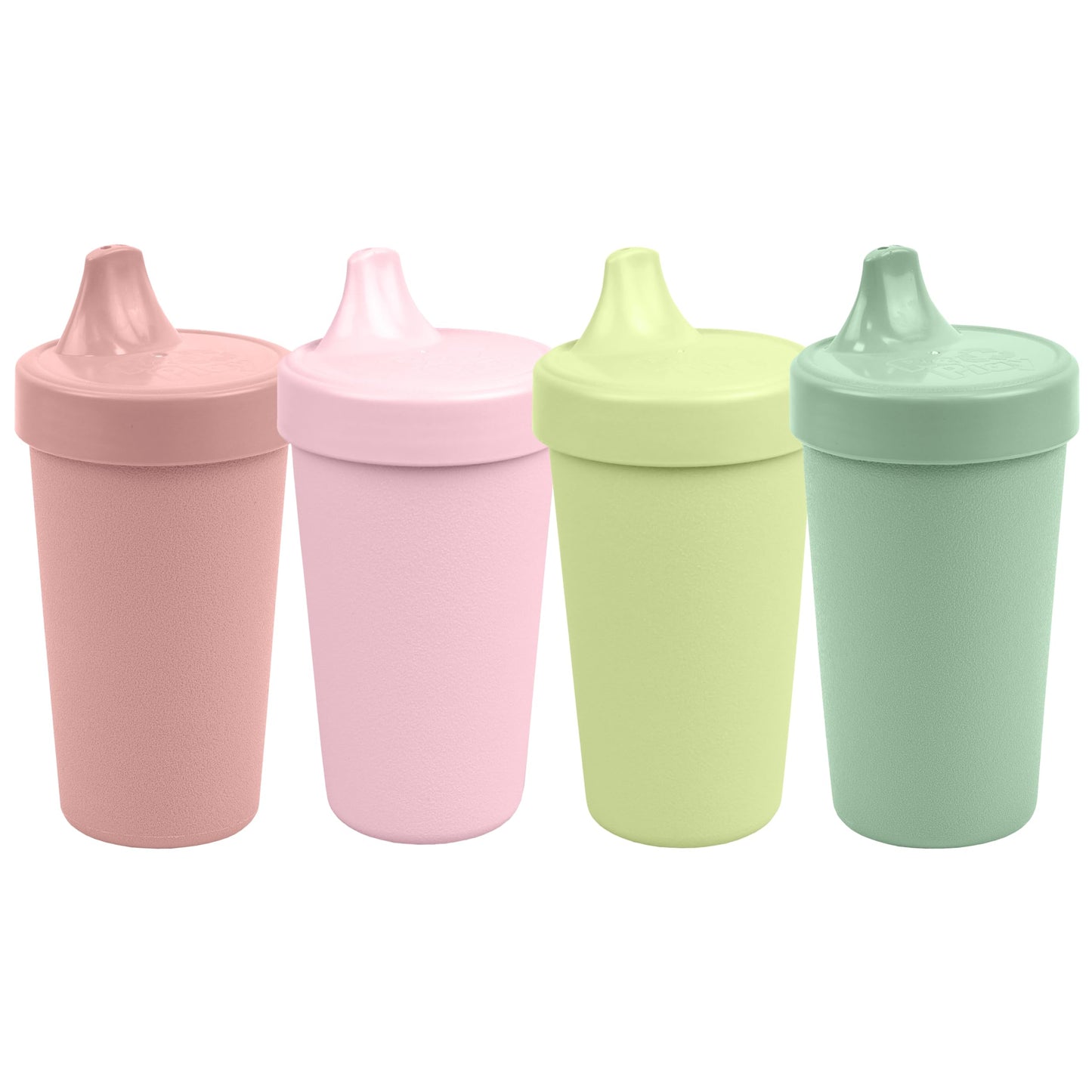 Re Play Made in USA 10 Oz. Sippy Cups for Toddlers (4-pack) Spill Proof Sippy Cup for 1+ Year Old - Dishwasher/Microwave Safe - Hard Spout Kids Cups with Lid 3.13" x 6.25" (Modern Mint)