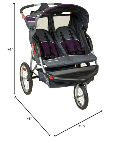 Baby Trend Expedition Double Jogger Stroller, Griffin