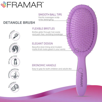 Framar Detangling Brush for Curly Hair – Hair Brushes for Women Detangler, Hair Brush Women, Hair Detangler Brush for Curly Hair, Elegant Hair Brush Detangler Kids Hair Brush