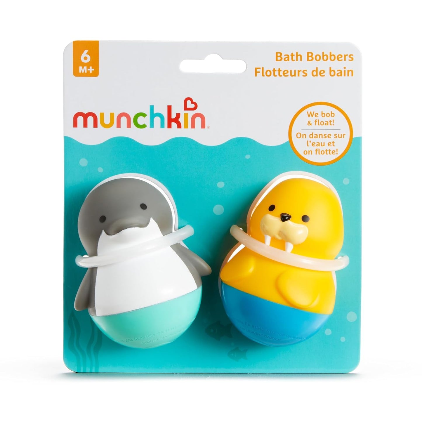 Munchkin® Bath Bobbers Mold Free Baby and Toddler Bath Toy, 6+ Months, Polar Bear/Penguin