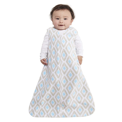 HALO Sleepsack Swaddle, 3-Way Adjustable Wearable Blanket, TOG 3.0, Velboa Plush Dots, Cream, Newborn, 0-3 Months