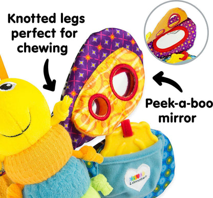 Lamaze Freddie the Firefly Clip On Car Seat and Stroller Toy - Soft Baby Hanging Toys - Baby Crinkle Toys with High Contrast Colors - Baby Travel Toys Ages 0 Months and Up