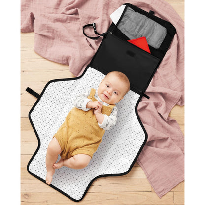 Skip Hop Portable Baby Changing Pad, Pronto, Black & White Stripe