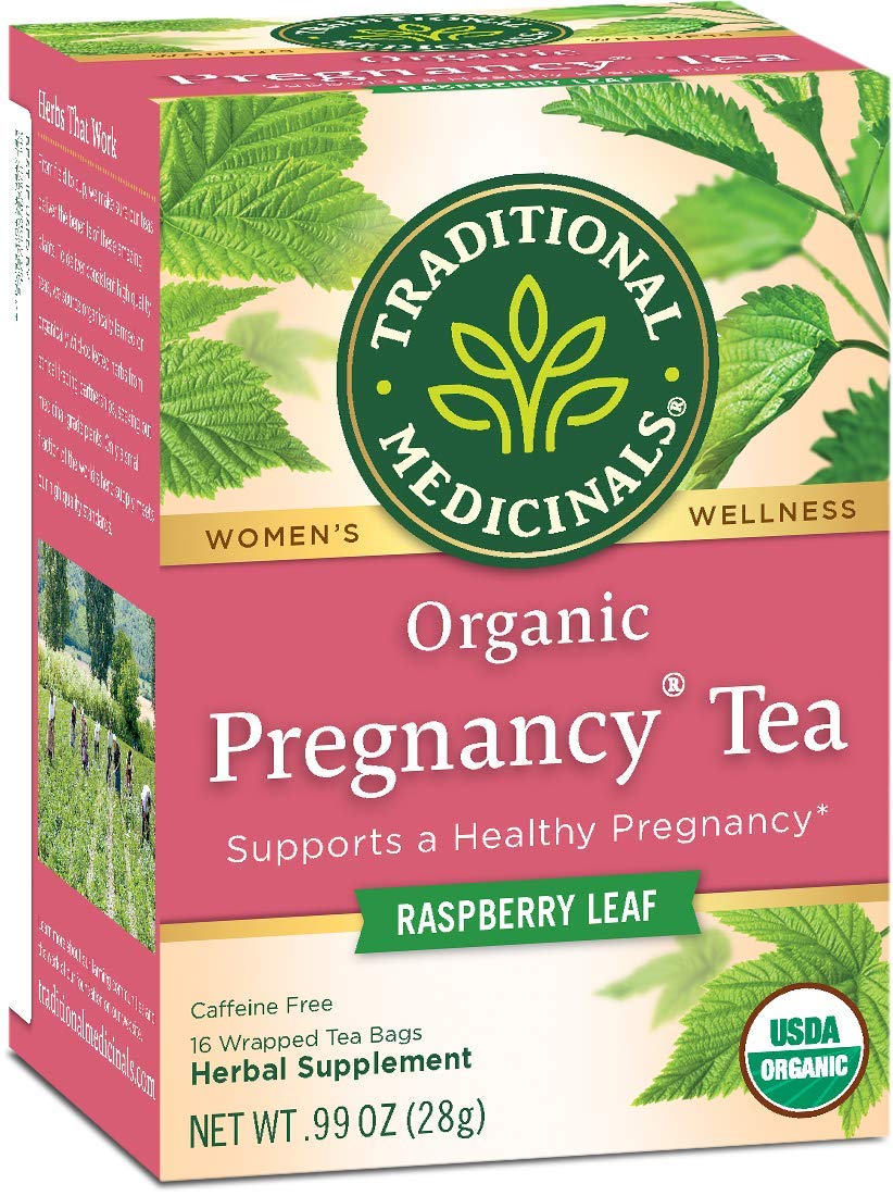 Traditional Medicinals Tea, Organic Raspberry Leaf, Eases Menstrual Cramps, Supports a Healthy Pregnancy, 96 Tea Bags (6 Pack)