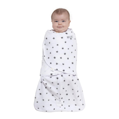 HALO Sleepsack Swaddle, 3-Way Adjustable Wearable Blanket, TOG 3.0, Velboa Plush Dots, Cream, Newborn, 0-3 Months