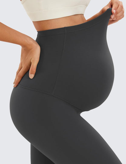 CRZ YOGA Womens Butterluxe Maternity Leggings 25" / 28" - Workout Activewear Yoga Pregnancy Pants Over The Belly Buttery Soft