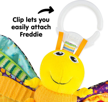 Lamaze Freddie the Firefly Clip On Car Seat and Stroller Toy - Soft Baby Hanging Toys - Baby Crinkle Toys with High Contrast Colors - Baby Travel Toys Ages 0 Months and Up