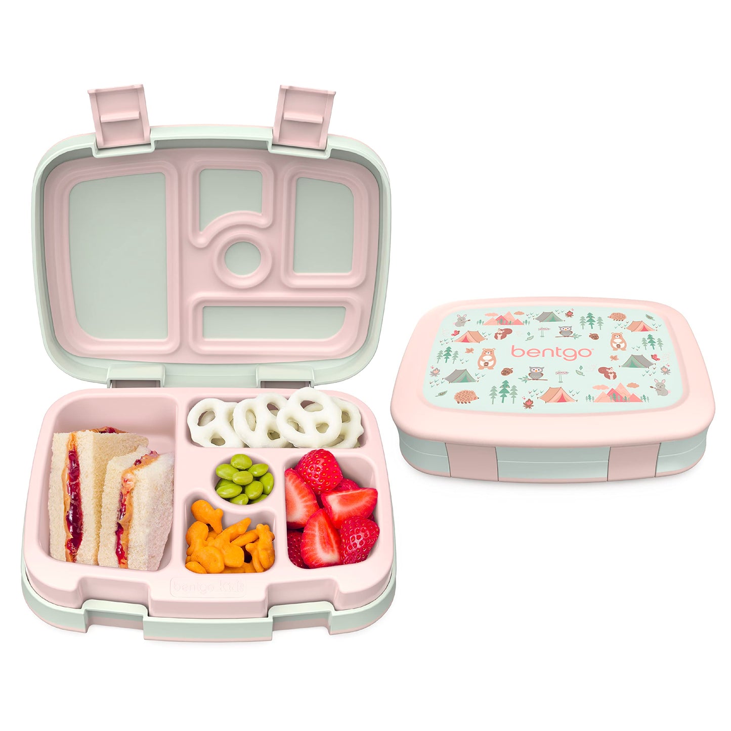 Bentgo® Kids Prints Leak-Proof, 5-Compartment Bento-Style Kids Lunch Box - Ideal Portion Sizes for Ages 3 to 7 - BPA-Free, Dishwasher Safe, Food-Safe Materials - 2023 Collection (Friendly Skies)…