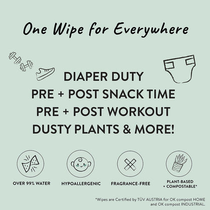 The Honest Company Clean Conscious Wipes | 99% Water, Compostable, Plant-Based, Baby Wipes | Hypoallergenic, EWG Verified | Pattern Play, 720 Count