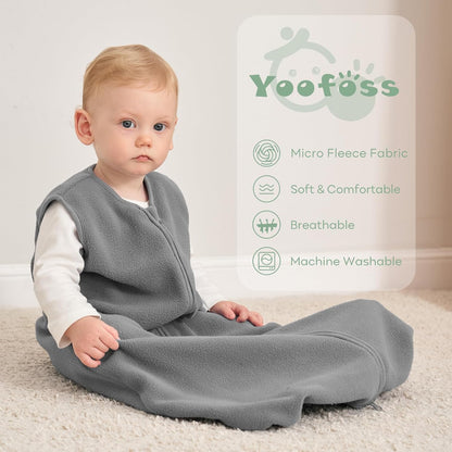 Yoofoss Baby Sleep Sack 0-6 Months Wearable Blanket for Babies 100% Cotton 2-Way Zipper TOG 0.5 Toddler Sleeping Sack 3 Pack, Comfy Lightweight Sleep Sacks