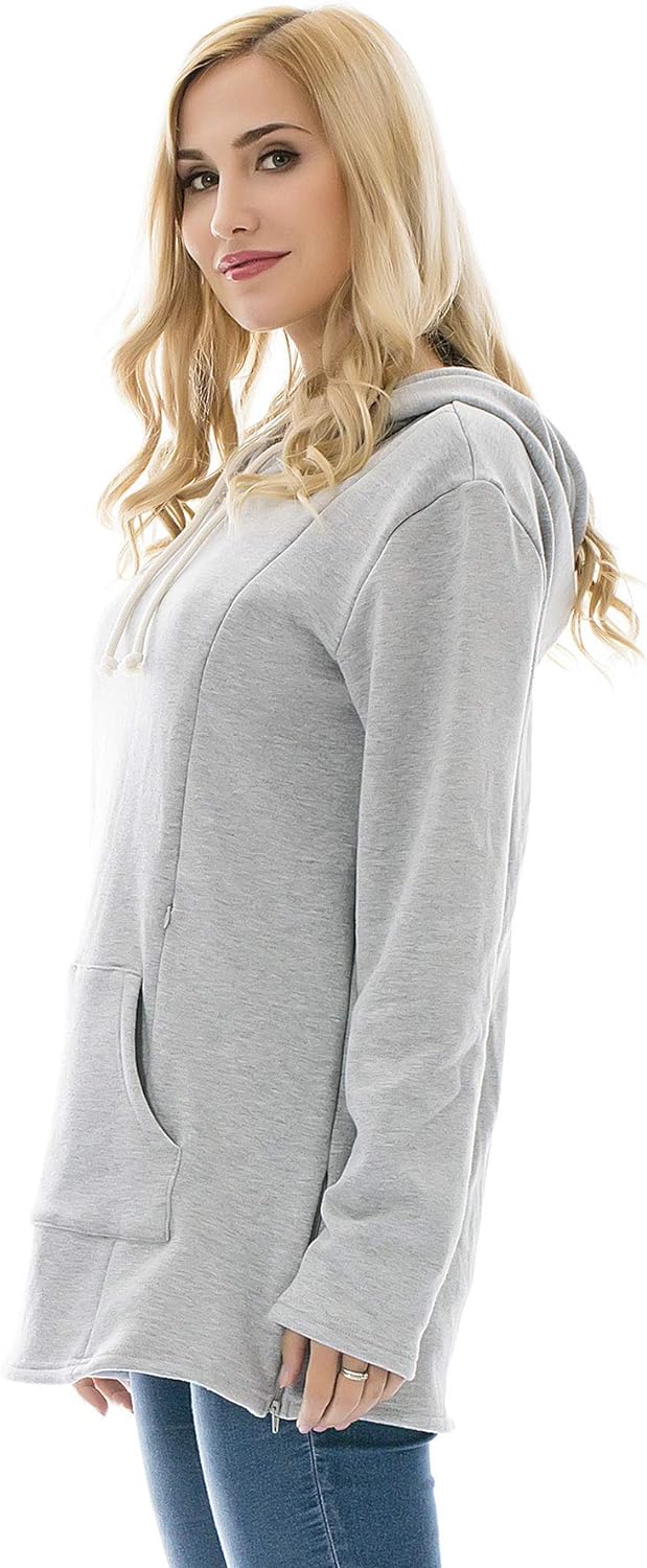 Bearsland Women's Maternity Sweater Clothes Nursing Sweatshirt Breastfeeding Hoodie With Pockets