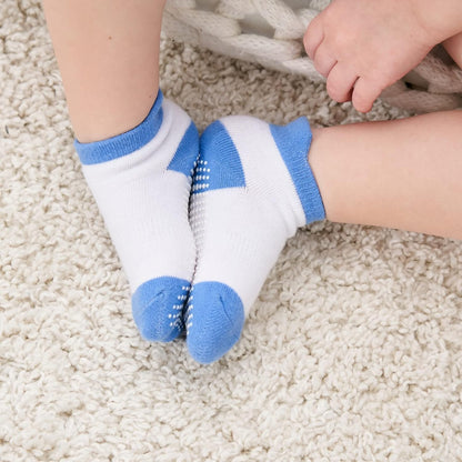 Zaples Baby Non Slip Grip Ankle Socks with Non Skid Soles for Infants Toddlers Kids Boys Girls