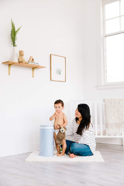 Ubbi Steel Odor Locking, No Special Bag Required Money Saving, Awards-Winning, Modern Design, Registry Must-Have Diaper Pail, White