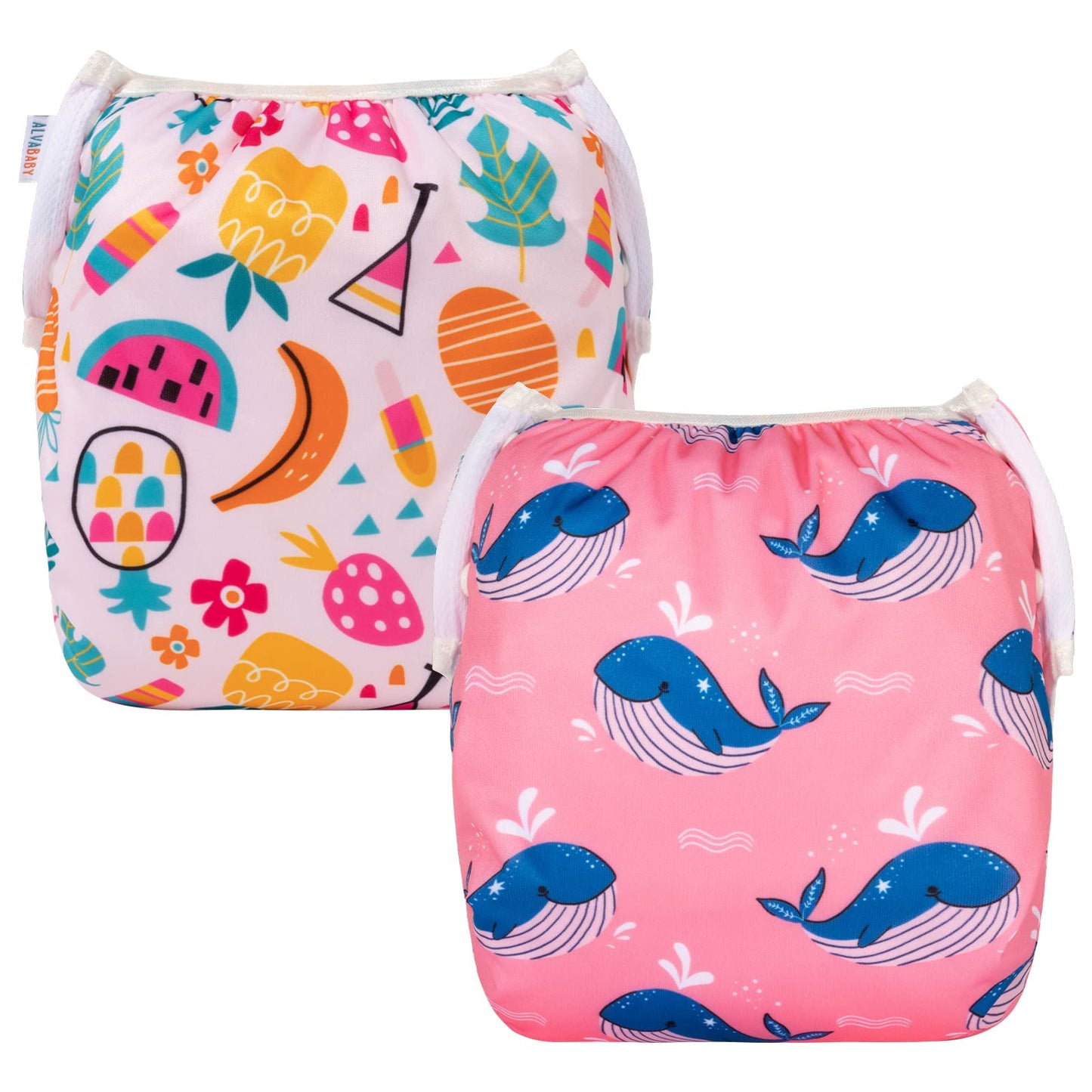 ALVABABY Swim Diapers Baby & Toddler Snap Large Size Reusable Adjustable Baby Boy ZYK103-D118