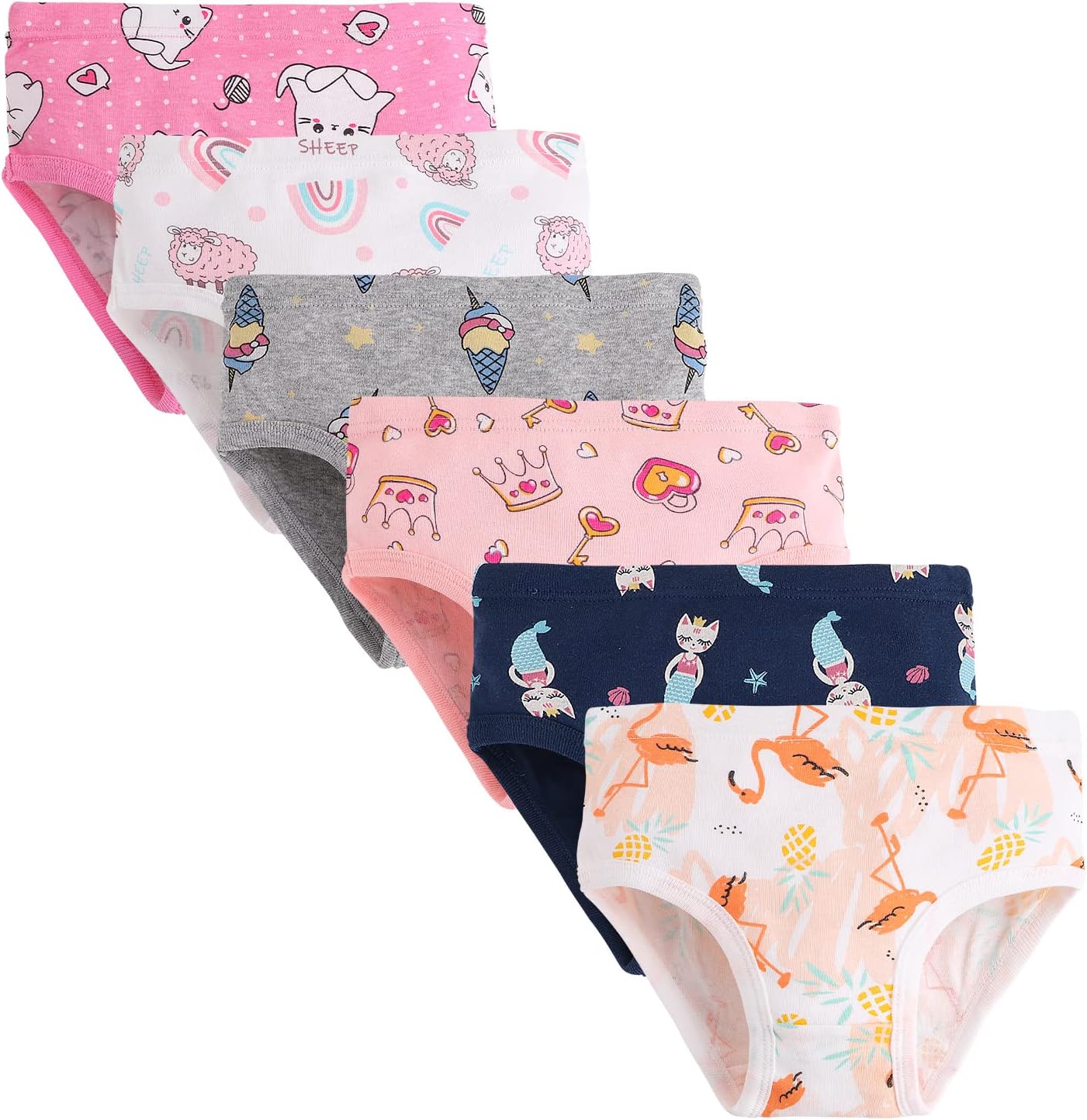 Hahan Baby Soft Cotton Panties Cotton Little Girls Underwear Toddler Briefs