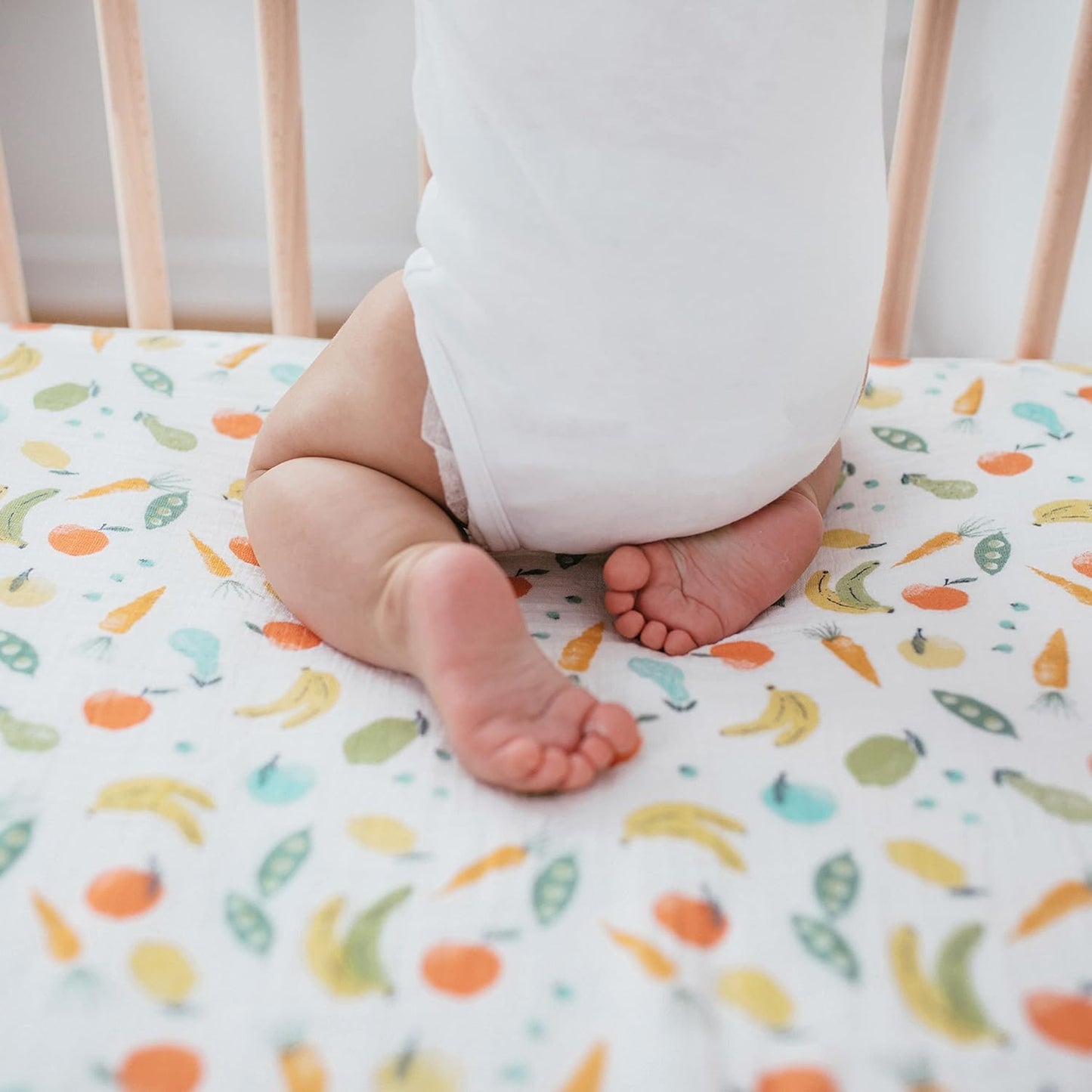 aden + anais Essentials Classic Crib Sheet, 100% Cotton Muslin, Super Soft & Breathable, Tailored Snug Fit, Flowers Bloom