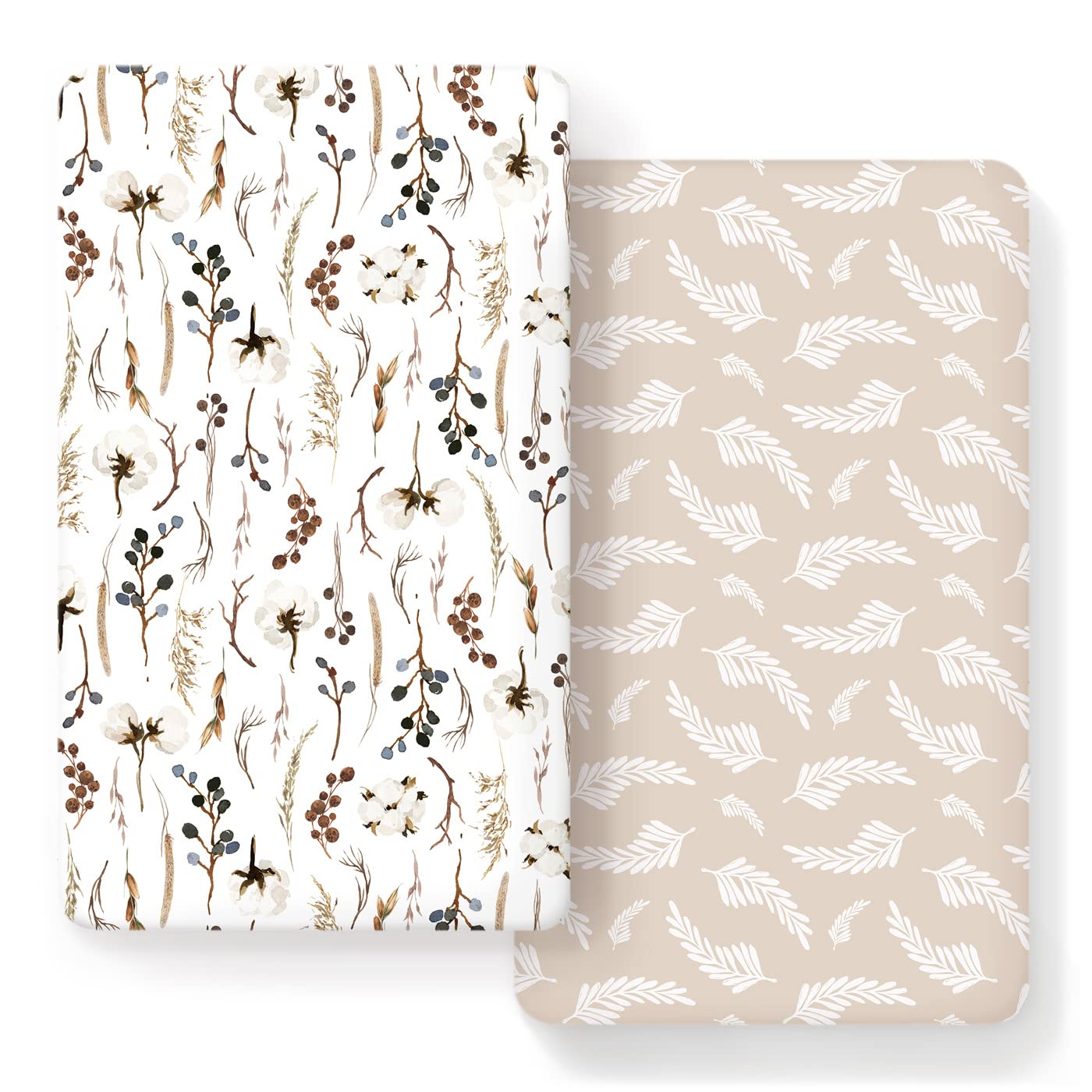 Stretch Ultra Soft Jersey Knit Fitted Crib Sheets Set 2 Pack，Fit All Standard Crib Mattress Pads Safe and Snug, Crib Fitted Sheet for Baby, Stylish African Savannah Animals Pattern