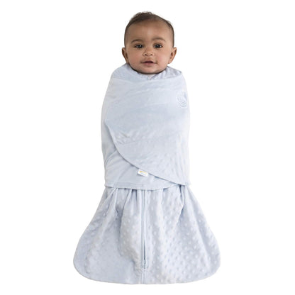 HALO Sleepsack Swaddle, 3-Way Adjustable Wearable Blanket, TOG 3.0, Velboa Plush Dots, Cream, Newborn, 0-3 Months