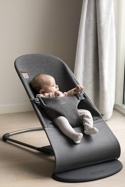 BabyBjörn Bouncer Bliss, Cotton, Classic Quilt, Anthracite