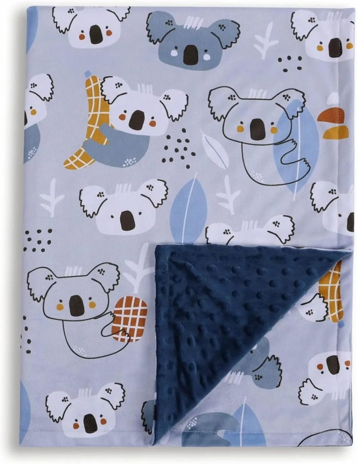 Donsonny Baby Blanket for Boys Girls Soft Minky with Double Layer Dotted Backing, Color Dinosaurs Printed 30 x 40 Inch Receiving Blanket