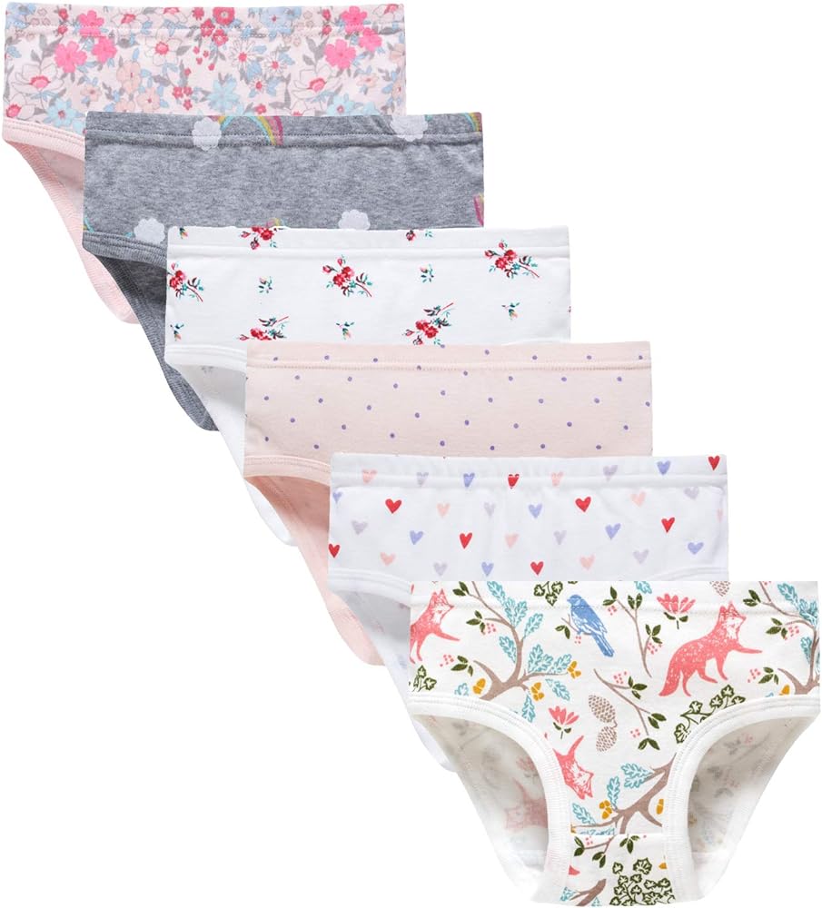 Hahan Baby Soft Cotton Panties Cotton Little Girls Underwear Toddler Briefs