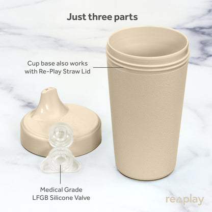 Re Play Made in USA 10 Oz. Sippy Cups for Toddlers (4-pack) Spill Proof Sippy Cup for 1+ Year Old - Dishwasher/Microwave Safe - Hard Spout Kids Cups with Lid 3.13" x 6.25" (Modern Mint)