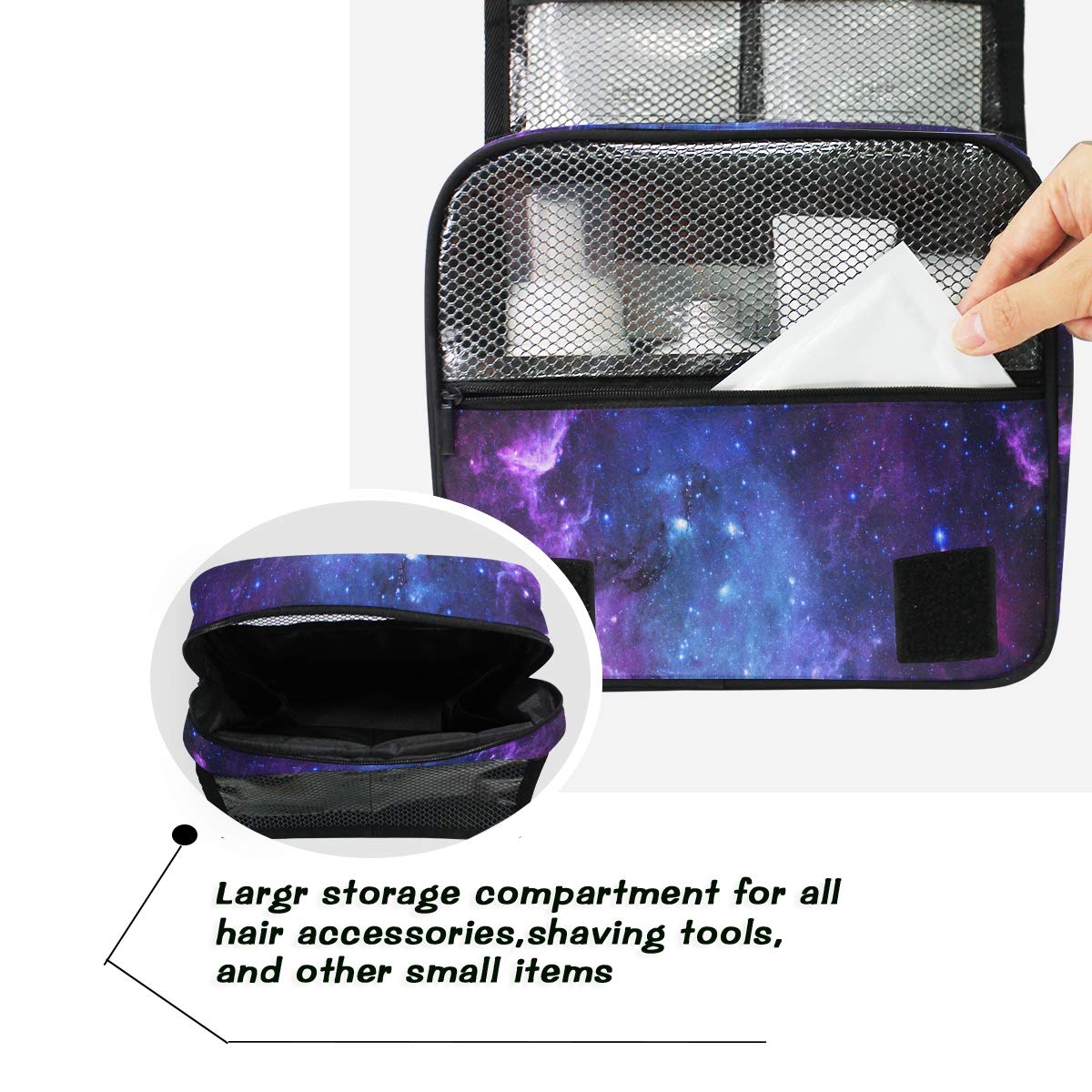 senya Hanging Travel Toiletry Bag Kit Makeup Case Cosmetics Organizer for Men Women