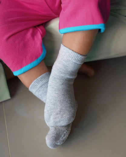 RATIVE Non Skid Anti Slip Crew Socks With Grips For Baby Infant Toddlers Kids Boys