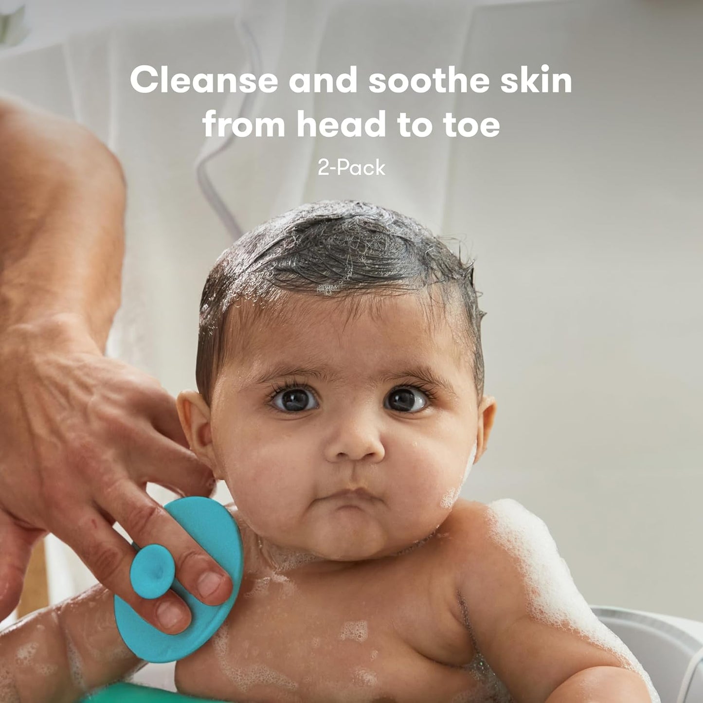 Frida Baby DermaFrida The SkinSoother Baby Bath Silicone Brush | Baby Essential for Dry Skin, Cradle Cap and Eczema (1 Pack)