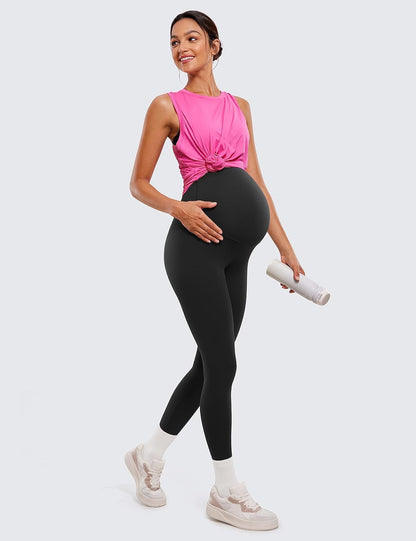 CRZ YOGA Womens Butterluxe Maternity Leggings 25" / 28" - Workout Activewear Yoga Pregnancy Pants Over The Belly Buttery Soft