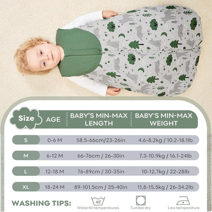 Yoofoss Baby Sleep Sack 0-6 Months Wearable Blanket for Babies 100% Cotton 2-Way Zipper TOG 0.5 Toddler Sleeping Sack 3 Pack, Comfy Lightweight Sleep Sacks