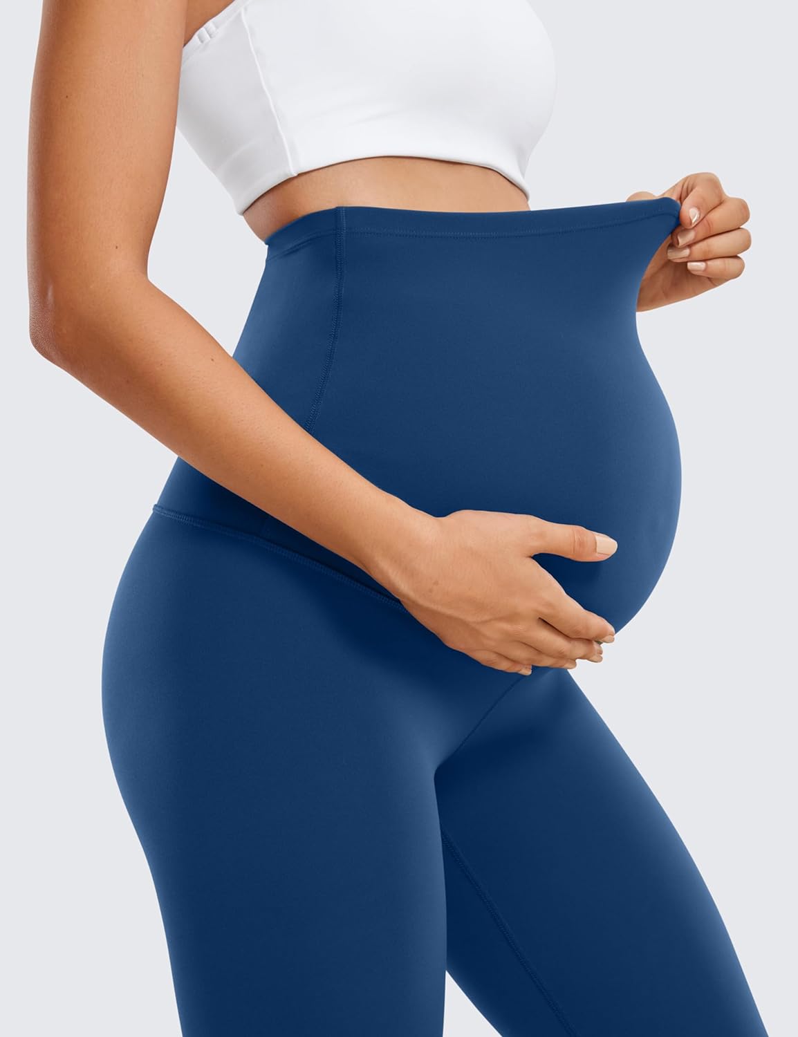 CRZ YOGA Womens Butterluxe Maternity Leggings 25" / 28" - Workout Activewear Yoga Pregnancy Pants Over The Belly Buttery Soft