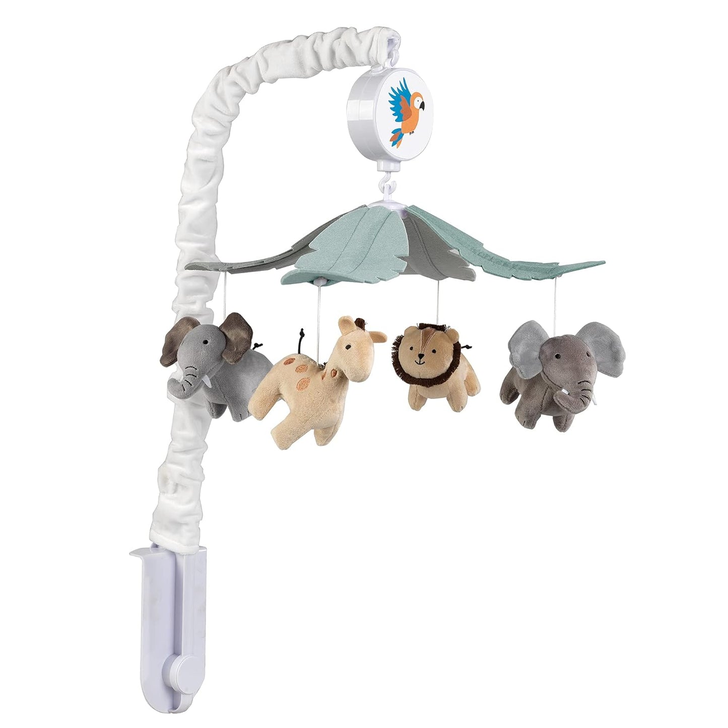 Lambs & Ivy Jungle Friends Musical Baby Crib Mobile Animals Soother Toy