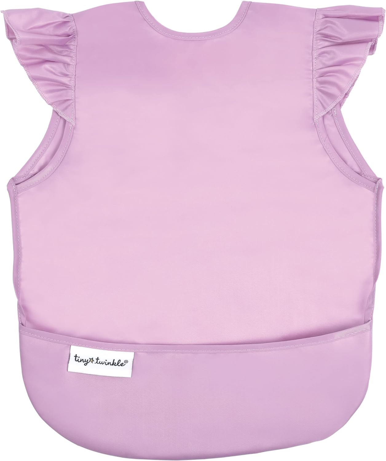 Tiny Twinkle Mess Proof Baby Bib - Waterproof Toddler and Baby Apron Bib - Machine Washable - PFAS and BPA Free