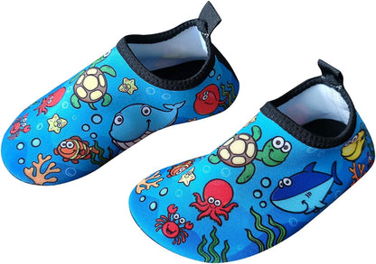 Bigib Toddler Kids Swim Water Shoes Quick Dry Non-Slip Water Skin Barefoot Sports Shoes Aqua Socks for Boys Girls Toddler