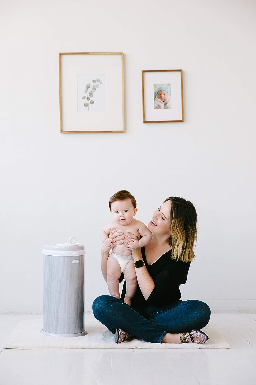 Ubbi Steel Odor Locking, No Special Bag Required Money Saving, Awards-Winning, Modern Design, Registry Must-Have Diaper Pail, White