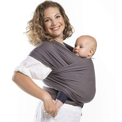 Boba Baby Wrap Carrier - Original Baby Carrier Wrap Sling for Newborns - Baby Wearing Essentials - Newborn Wrap Swaddle Holder, Newborn to Toddler Infant Sling (Grey)