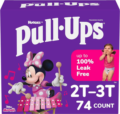 Pull-Ups Girls' Potty Training Pants, 2T-3T (16-34 lbs), 124 Count (4 packs of 31), Packaging May Vary