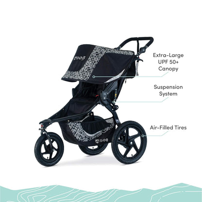 BOB Gear Revolution Flex 3.0 Jogging Stroller, Graphite Black