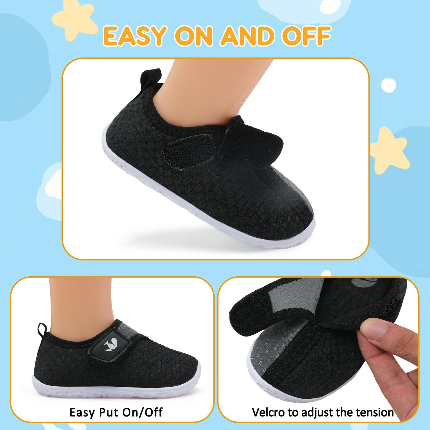 FEETCITY Baby Boys Girls Water Sport Shoes Barefoot Kids Aqua Socks Quick-Dry Beach Swim Pool Shoes