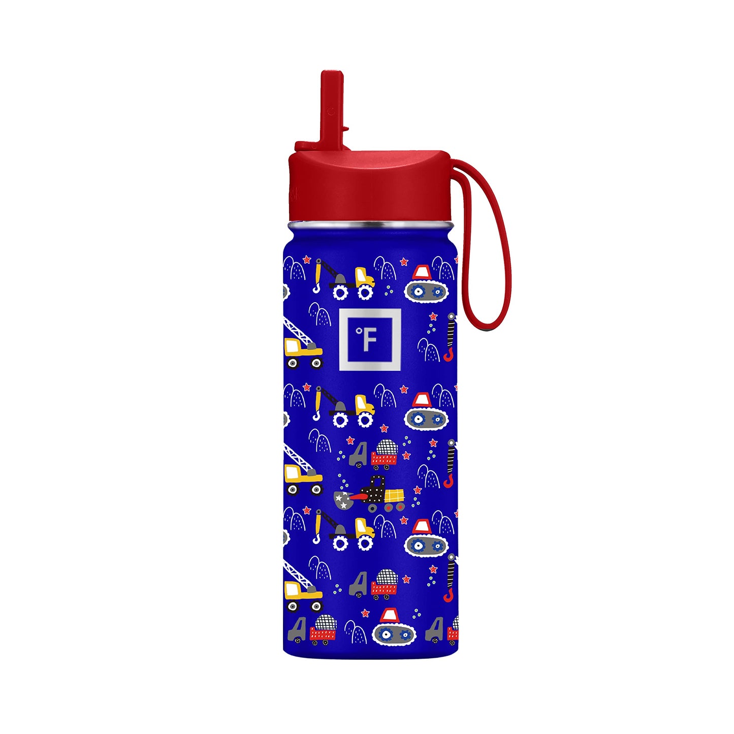 IRON °FLASK Kids Water Bottle - 14 Oz, Straw Lid, 20 Name Stickers, Vacuum Insulated Stainless Steel, Double Walled Tumbler Travel Cup, Thermo Mug - Valentines Day Gifts - Monsters Crew