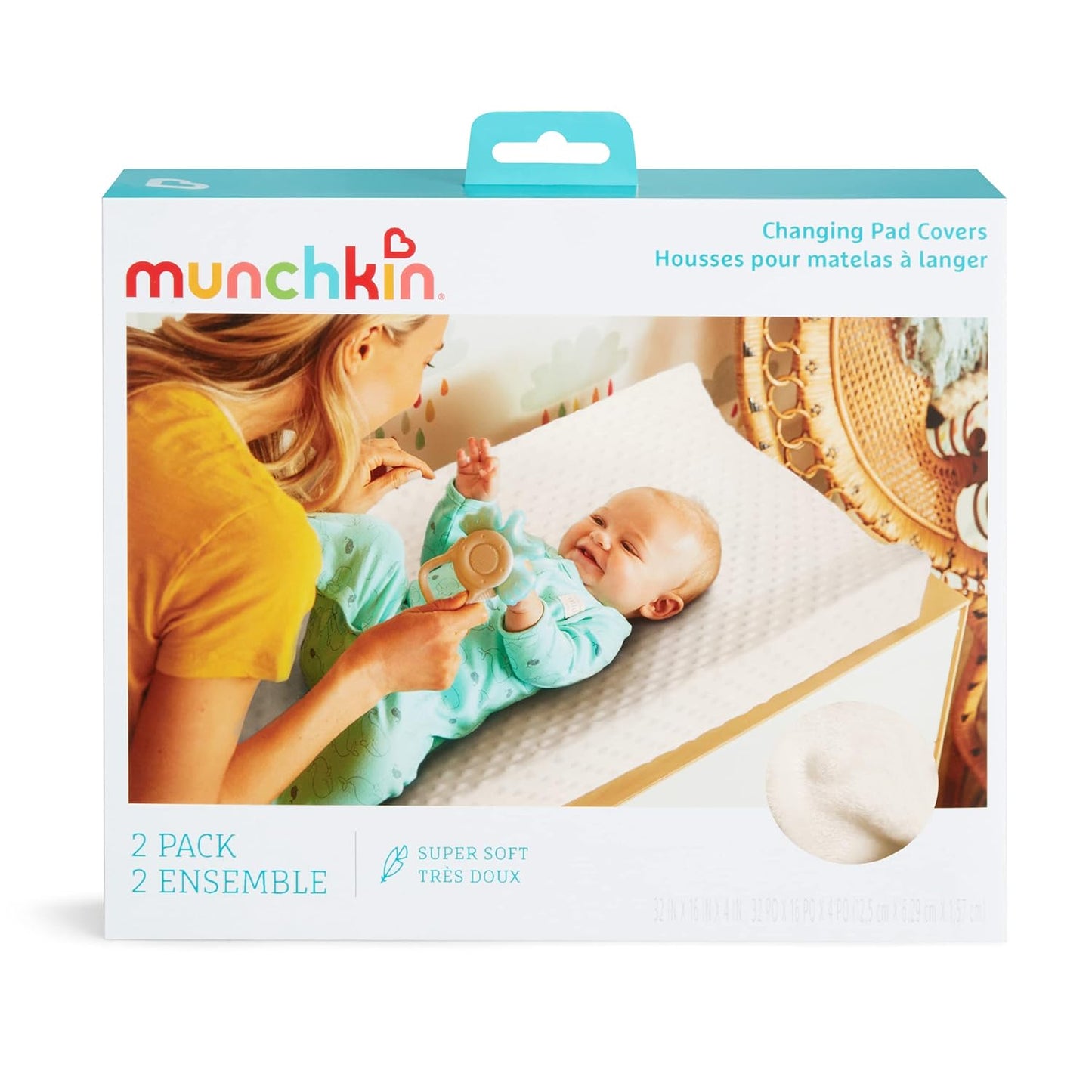 Munchkin® Secure Grip™ Contoured Baby Diaper Changing Pad for Dresser, Waterproof, 16" x 31"