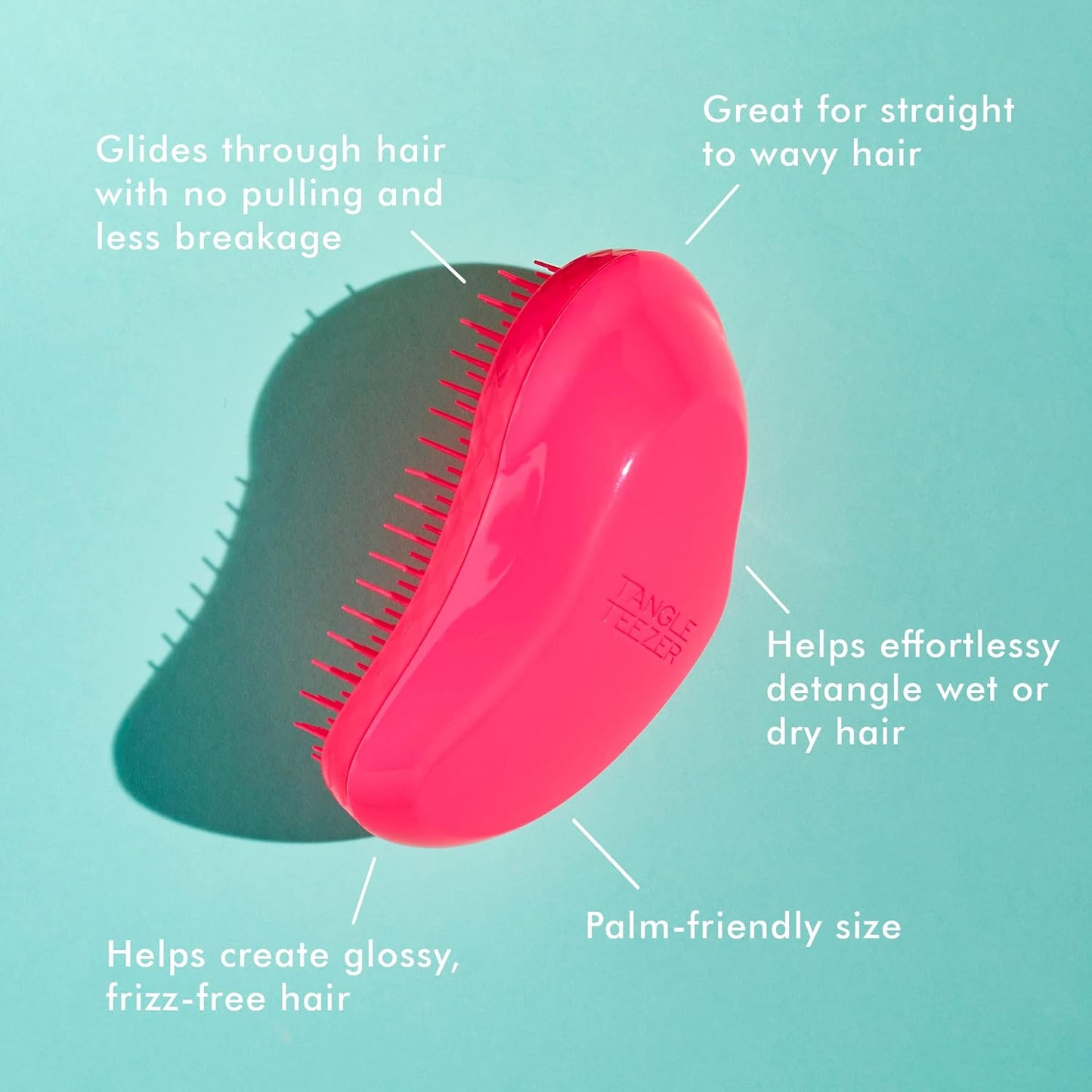 Tangle Teezer The Fine and Fragile Detangling Brush, Dry and Wet Hair Brush Detangler for Color-Treated, Fine and Fragile Hair, Mint Violet