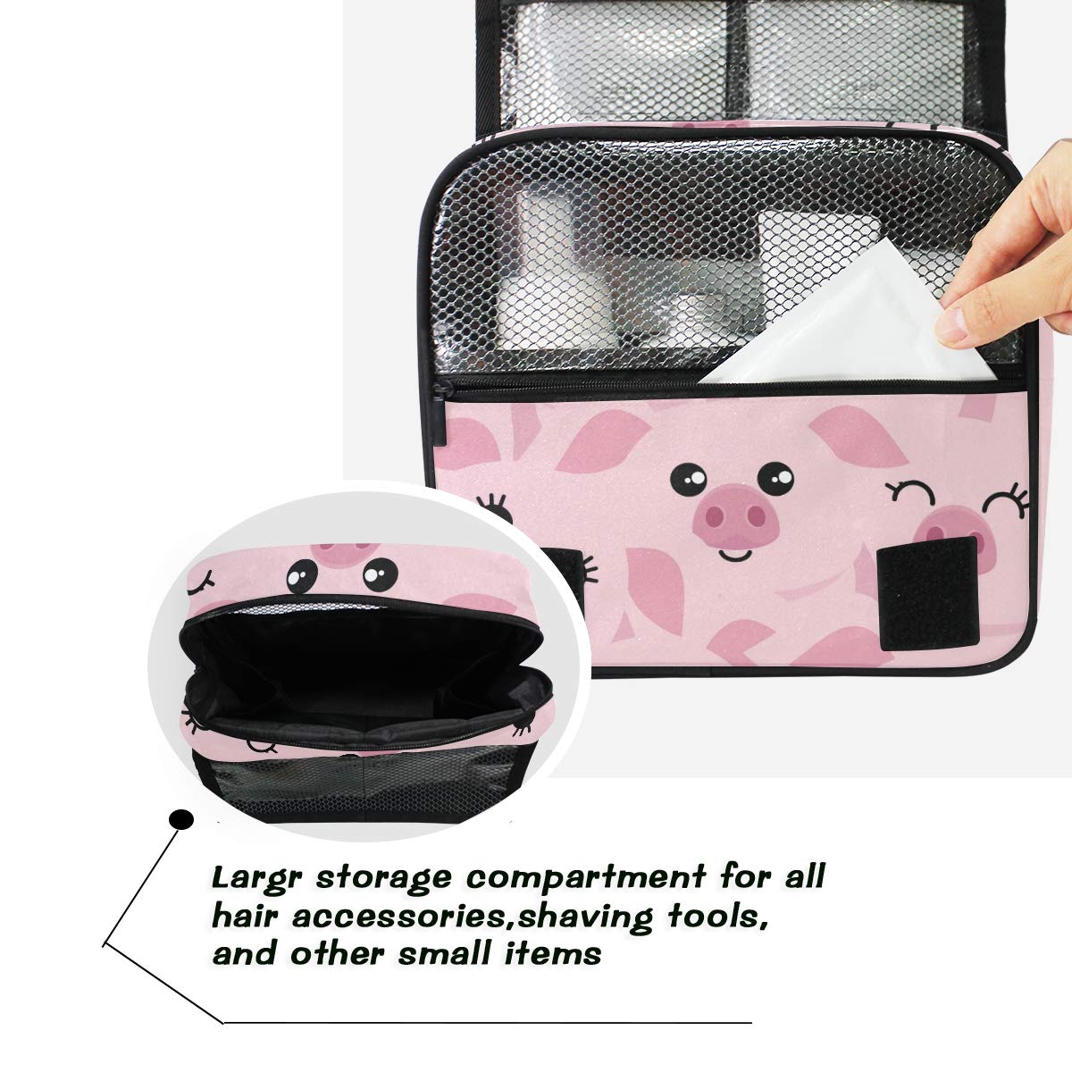 senya Hanging Travel Toiletry Bag Kit Makeup Case Cosmetics Organizer for Men Women