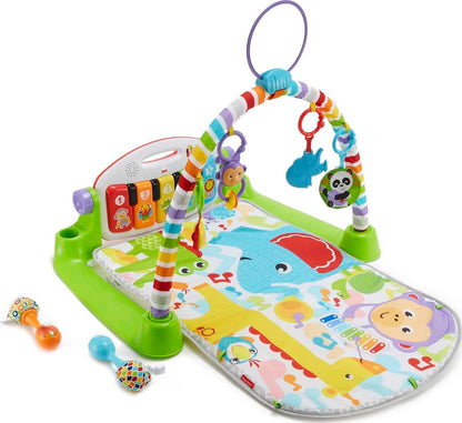 Fisher-Price Baby Playmat Kick & Play Piano Gym With Musical And Sensory Toys For Newborn To Toddler, Navy Fawn