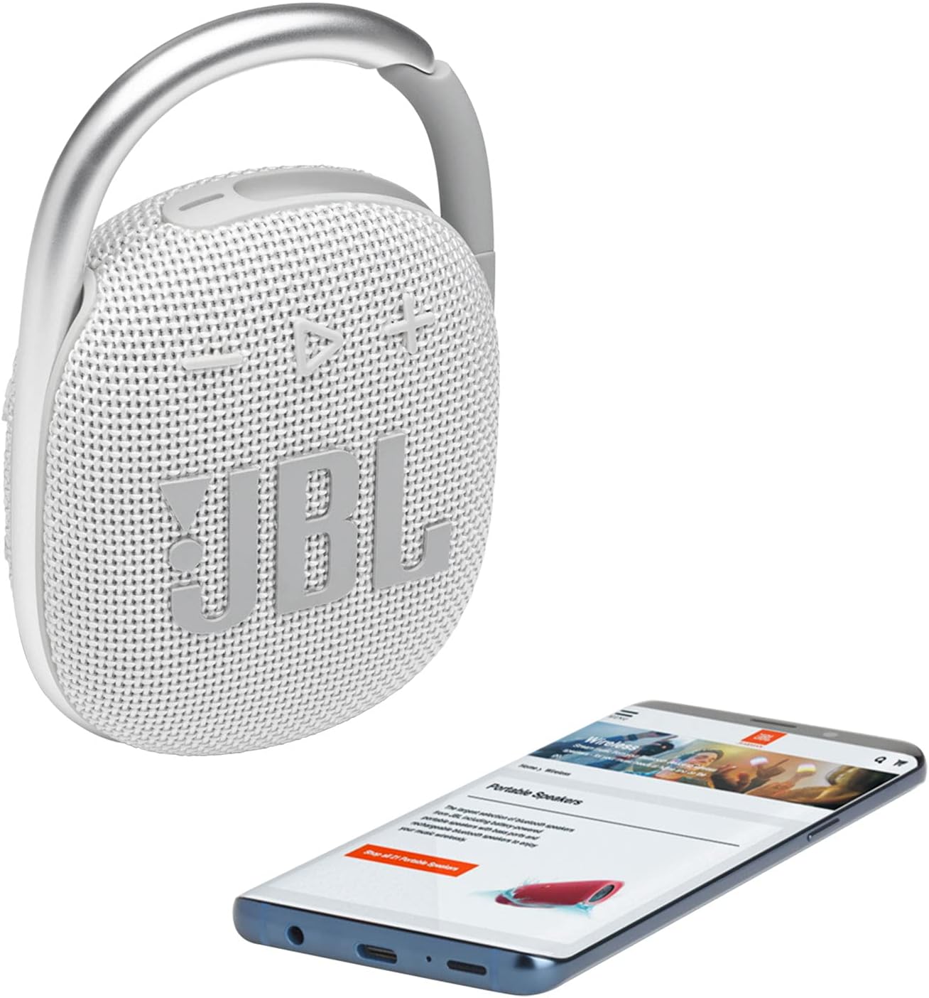 JBL Clip 4: Portable Speaker with Bluetooth, Built-in Battery, Waterproof and Dustproof Feature - Black (JBLCLIP4BLKAM)