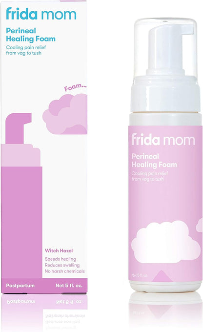 Frida Mom Perineal Medicated Witch Hazel Healing Foam for Postpartum Care, Relieves Pain and Reduces Swelling, White, 5 Fl Oz